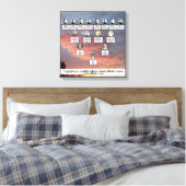Zonsondergang Familie Boom Vier Generatie Canvasku Canvas Afdruk (Insitu (Slaapkamer))