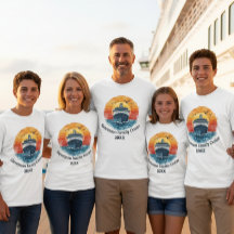 Zonsondergang Familie Naam Vakantie Cruise Schip A