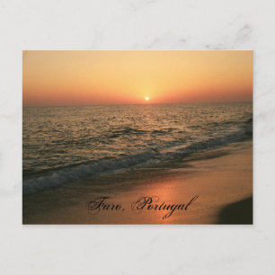 Zonsondergang: Faro, Portugal Briefkaart
