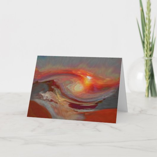 Zonsondergang Feestdagen Kaart (Voorkant)