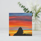 zonsondergang feestdagenkaart (Staand voorkant)