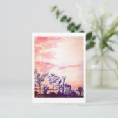 zonsondergang feestdagenkaart (Staand voorkant)