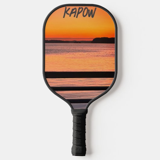 Zonsondergang ferry Ride Pickleball paddle (Achterkant)