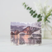 Zonsondergang Firth of Forth-spoorbrug Briefkaart (Staand voorkant)