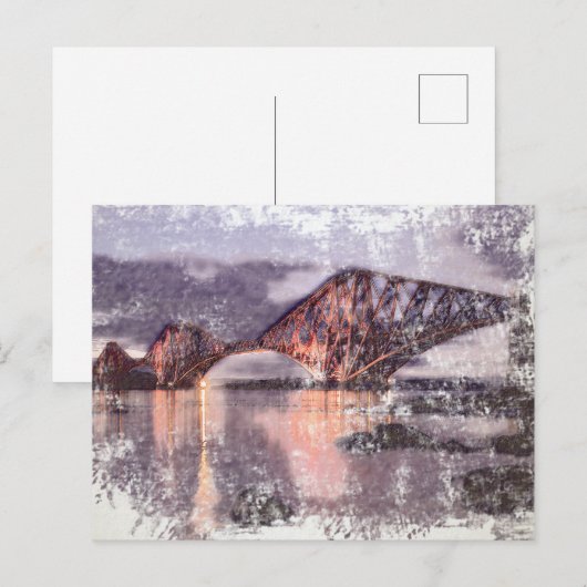 Zonsondergang Firth of Forth-spoorbrug Briefkaart (Voorkant / Achterkant)