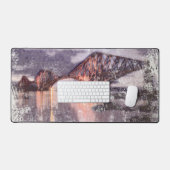 Zonsondergang Firth of Forth spoorbrug Bureaumat (Keyboard & Muis)