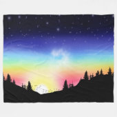 zonsondergang fleece deken (Voorkant (Horizontaal))