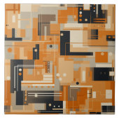 Zonsondergang fluistert abrikoos Abstract genot Tegeltje (Voorkant)