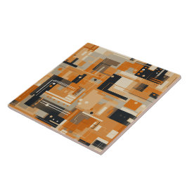 Zonsondergang fluistert abrikoos Abstract genot Tegeltje