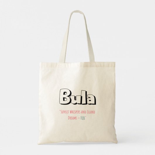 "Zonsondergang fluistert en eilanddromen - Fiji" Tote Bag (Achterkant)