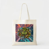 "Zonsondergang fluistert en eilanddromen - Fiji" Tote Bag (Voorkant)