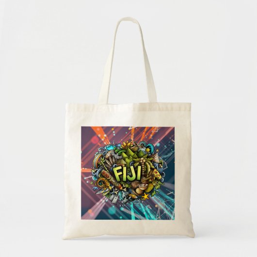 "Zonsondergang fluistert en eilanddromen - Fiji" Tote Bag (Voorkant)