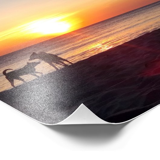 zonsondergang foto afdruk (Hoek)