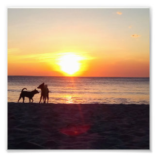 zonsondergang foto afdruk