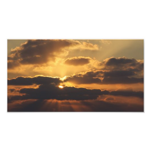 Zonsondergang Foto Afdruk (Voorkant)