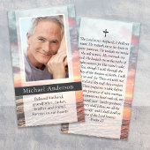 Zonsondergang Foto Begrafenis Gebed Kaart