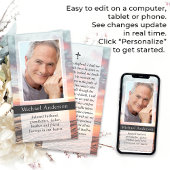 Zonsondergang Foto Begrafenis Gebed Kaart