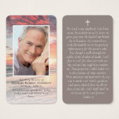 Zonsondergang Foto Herdenking Gebedenkaart Visitekaartje (Voorkant /achterkant)