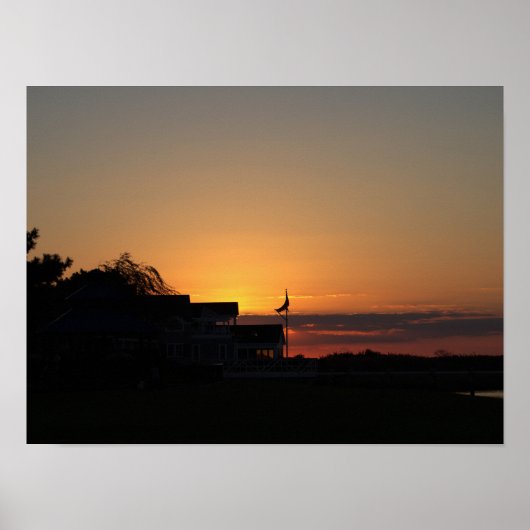 Zonsondergang Foto Poster (Voorkant)