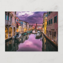 Zonsondergang foto van Italiës Venetiaanse kanalen