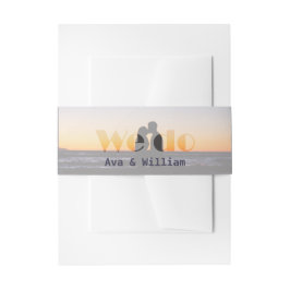 Zonsondergang Foto We Do Trouwstationery Uitnodigingen Wikkel