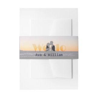 Zonsondergang Foto We Do Trouwstationery Uitnodigingen Wikkel