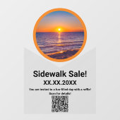 Zonsondergang Foto · Zomer Event Raffle QR code Raamsticker (Vel)