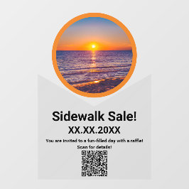 Zonsondergang Foto · Zomer Event Raffle QR code Raamsticker