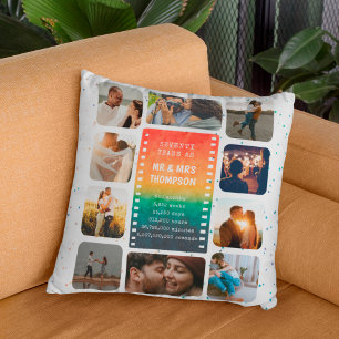 Zonsondergang Fotocollage Mijnheer en Mevrouw 70-j Kussen