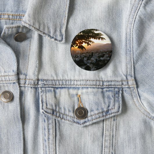 Zonsondergang Fotografie Ronde Badge Ronde Button 5,7 Cm (In situ)