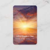 Zonsondergang Gebedskaart - Ik ben vrij Visitekaartje (Voorkant)