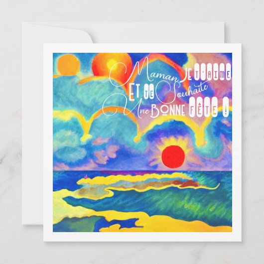 zonsondergang - Gefeliciteerd mama Kaart (Voorkant)