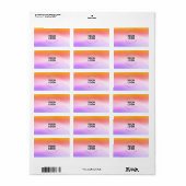 Zonsondergang geïnspireerd Ombre | Retouradres of  Etiket (Full Sheet)