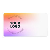 Zonsondergang geïnspireerd Ombre | Retouradres of  Etiket (Voorkant)