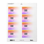 Zonsondergang geïnspireerd Ombre | Retouradres of  Etiket (Full Sheet)