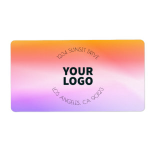 Zonsondergang geïnspireerd Ombre Retouradres of Etiket