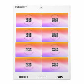 Zonsondergang geïnspireerd Ombre | Retouradres of  Etiket (Full Sheet)