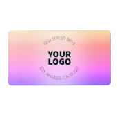 Zonsondergang Geïnspireerde Ombre | Retouradres of Etiket (Voorkant)