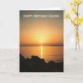 Zonsondergang Gepersonaliseerde nicht Verjaardag Kaart (Gele Bloem)