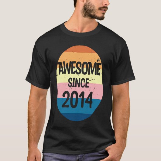 zonsondergang Geweldige sinds 2014 T-shirt (Voorkant)
