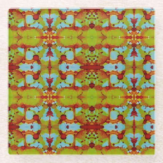 zonsondergang glazen onderzetter (Voorkant)