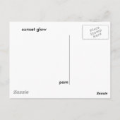 zonsondergang gloed ansichtkaart briefkaart (Achterkant)