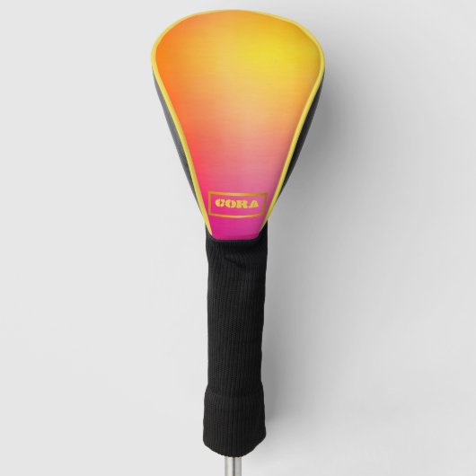 Zonsondergang Gloed Ombre Aangepast Golfheadcover (Voorkant)