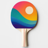Zonsondergang Golf Abstract Aangepaste Naam Ping P Tafeltennisbatje (Achterkant)