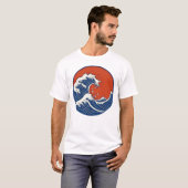 Zonsondergang Golf. T-shirt (Voorkant volledig)