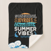 Zonsondergang Golven & Zomer Avonturen - Cool Summ Sherpa Deken (Voorkant)