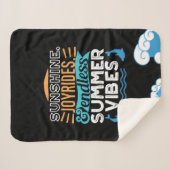 Zonsondergang Golven & Zomer Avonturen - Cool Summ Sherpa Deken (Voorkant (horizontaal))