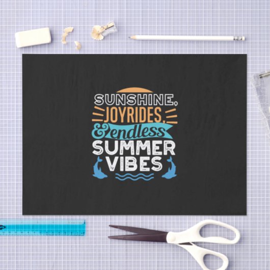 Zonsondergang Golven & Zomer Avonturen - Cool Summ Tissuepapier (Craft)