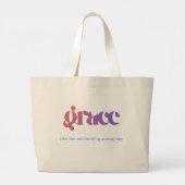 Zonsondergang Gradiënt Typografie Boodschappentas Grote Tote Bag (Achterkant)