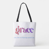 Zonsondergang Gradiënt Typografie Boodschappentas Tote Bag (Achterkant)